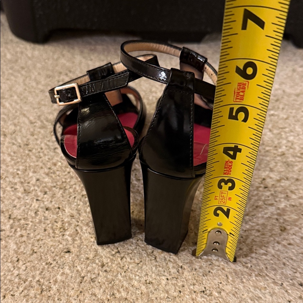 Kate Spade Glossy Black Heels - Picture 3 of 5